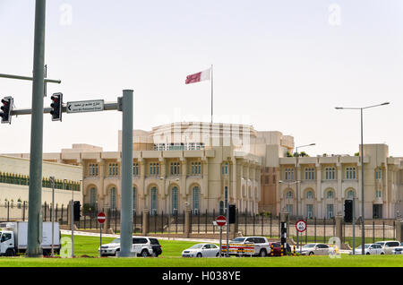 Emiri Diwan, palazzo del emiro a Doha, in Qatar Foto Stock