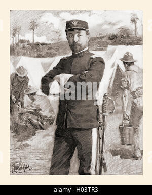 Il Brigadiere Generale Frederick Funston del xx Kansas volontari appena dopo la sua promozione per il coraggio di Federico N. Funston, 1865 - 1917, aka Fred Funston. In generale l'esercito degli Stati Uniti che ha ricevuto la medaglia di onore per le sue azioni durante il filippino-guerra americana. Foto Stock