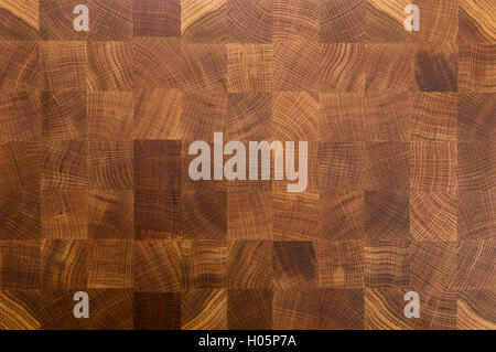 Legno di quercia butcher grano di fine blocco di chopping board Foto Stock