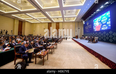Tianjin, Cina. Xx Settembre, 2016. Il Binhai Forum sulla pace e lo sviluppo in Asia nordorientale è tenuto in Binhai Nuova Area di Tianjin, Cina del nord, Sett. 20, 2016. © Bai Yu/Xinhua/Alamy Live News
