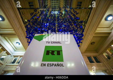 Buenos Aires, Argentina. 19 Settembre, 2016. Sneak preview di documentari di RT a Buenos Aires, Argentina. Foto Stock