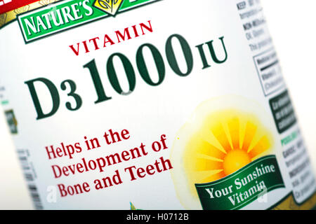 La vitamina D3, Vitamina D il sole vitamina Foto Stock