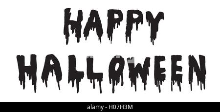 Happy Halloween scritta a mano Illustrazione Vettoriale