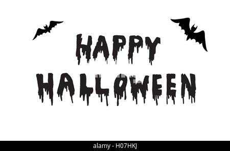 Happy Halloween scritta a mano Illustrazione Vettoriale