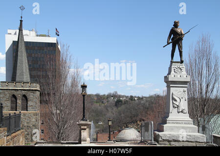 La statua confederata di Lynchburg, Virginia, USA Foto Stock