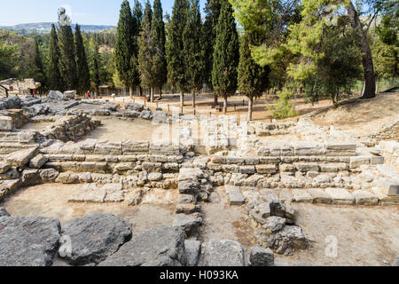 Rovine presso il Palazzo di Cnosso, Heraklion, Creta, Grecia Foto Stock