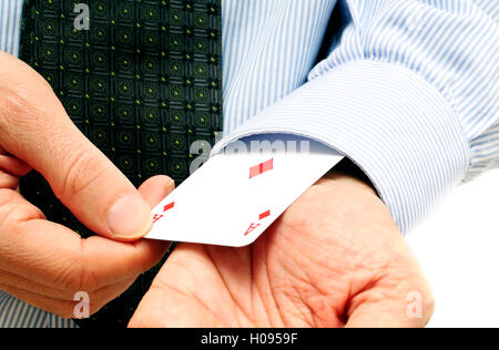 Asso nella manica concept Foto Stock
