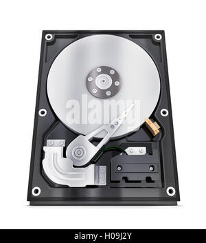 Calcolatore Parth HDD (fatto in 3D rendering) Foto Stock