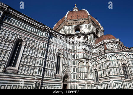 Cattedrale di Santa Maria del Fiore, lato sud, Toscana, Italia Foto Stock