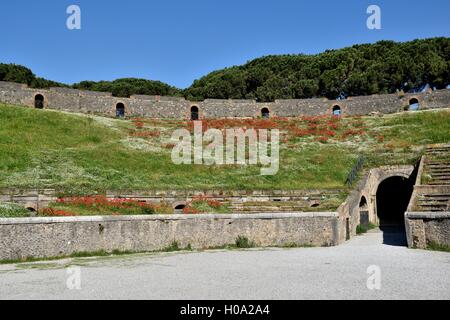 Anfiteatro, antiche città di Pompei, Campania, Italia Foto Stock