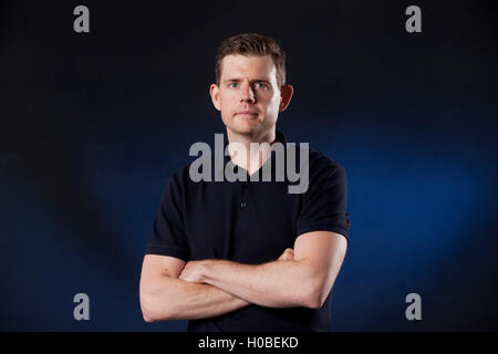 Matteo Goodwin, l'accademico britannico e Professore di Politica, al Edinburgh International Book Festival. Edimburgo, Scozia. Il 25 agosto 2016 Foto Stock