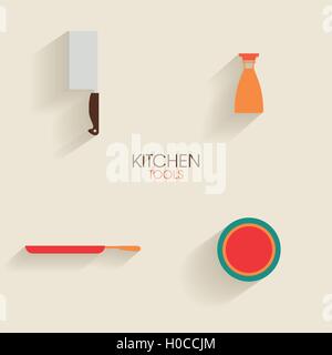 Abstract utensili da cucina Illustrazione Vettoriale
