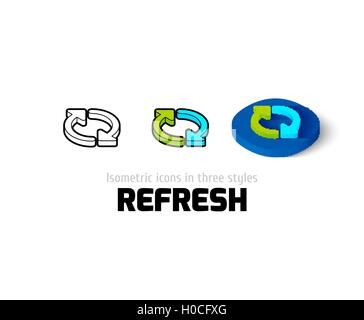 Icona Aggiorna in stile differente Illustrazione Vettoriale