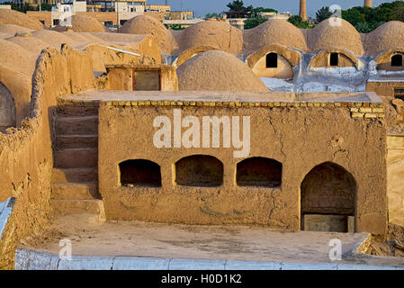 Casa tipica del tetto in Kashan Foto Stock