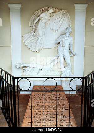 Il Mausoleo di Burns in St Michael's sagrato contiene i resti della Scozia il poeta nazionale Robert Burns, con i figli e la moglie di jean Armour, Dumfries Foto Stock