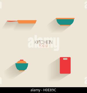 Abstract utensili da cucina Illustrazione Vettoriale