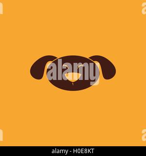 Cane sveglio viso Illustrazione Vettoriale