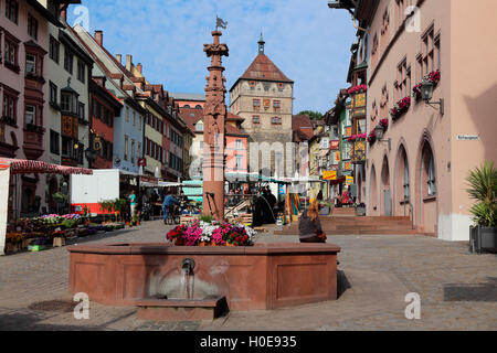 Rottweil Strada Principale Porta Nera Foto Stock