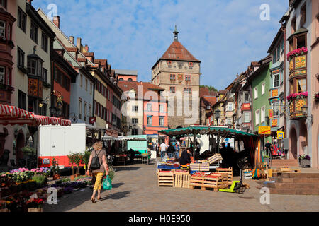 Rottweil Strada Principale Porta Nera Foto Stock