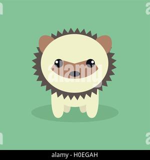 Cartoon carino Istrice Illustrazione Vettoriale