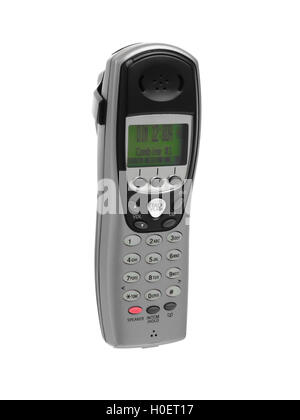 Cordless grigio telefono casa isolata su uno sfondo bianco Foto stock -  Alamy