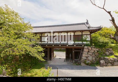 Otemon (principale) Gate di Yamato Koriyama e castello, Prefettura di Nara, Giappone Foto Stock