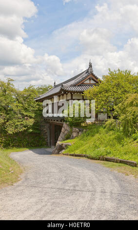 Otemon (principale) Gate di Yamato Koriyama e castello, Prefettura di Nara, Giappone Foto Stock