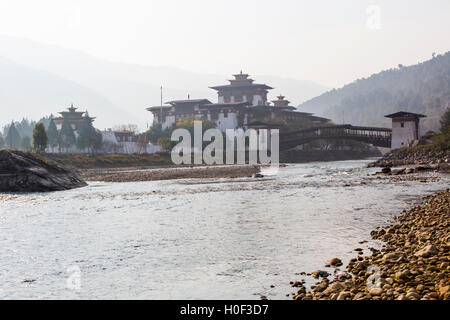 Punakha Dzong in Western Bhutan Foto Stock