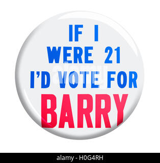 1964 Campagna SE FOSSI 21 mi piacerebbe votare per Barry Goldwater Button Foto Stock