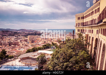 Vista di Cagliari, capoluogo della regione Sardegna, Italia. Foto Stock