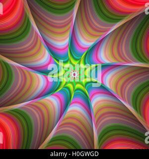 Colorate frattale astratto arte digitale sullo sfondo Illustrazione Vettoriale