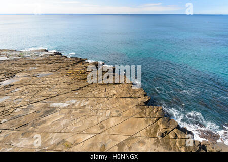 Coste rocciose a Coalcliff New South Wales, NSW, Australia Foto Stock