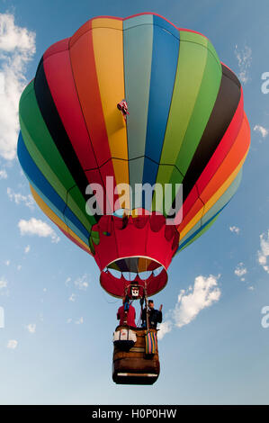 Mongolfiera sopra Ann Morrison Park nel "acquavite di Boise palloncino classico' nel settembre 2016 Foto Stock