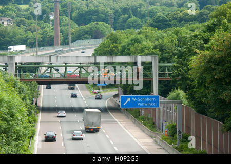 In Germania, in Renania settentrionale-Vestfalia, Autobahn A Sonnborner Kreuz Foto Stock