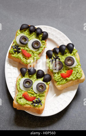 Halloween Green monster sandwich Foto Stock
