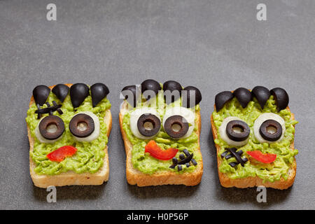 Halloween Green monster sandwich Foto Stock