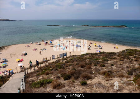 Vila nova de Milfontes beach nella regione dell'Alentejo in Portogallo, Europa Foto Stock