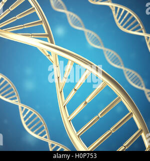 Sintetici, artificiali molecola di DNA, il concetto di intelligenza. Il rendering 3D Foto Stock