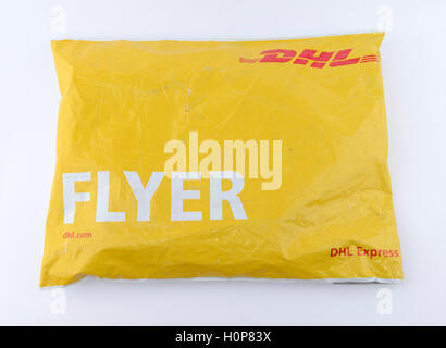 DHL flyer confezione busta Foto Stock