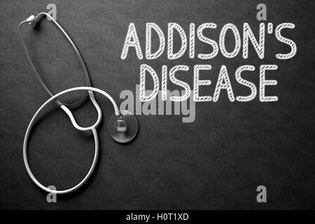 Malattia Addisons sulla lavagna. 3D'illustrazione. Foto Stock