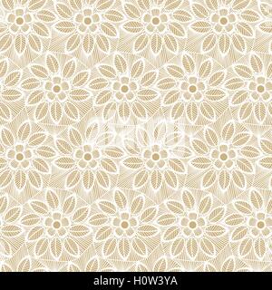 Fiore senza soluzione di continuità i pizzi di linee. Illustrazione Vettoriale