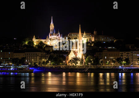 Fishermans Bastion in Budapest, Ungheria Foto Stock