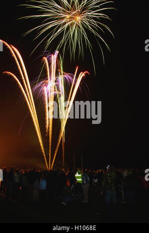 Organizzato di fuochi d'artificio, Foto Stock