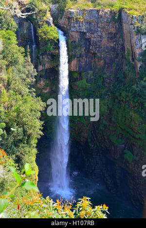 Il Mac Mac Mac Falls è una cascata e un monumento nazionale sul Mac Mac River a Mpumalanga, sulla splendida strada panoramica, in Sud Africa Foto Stock