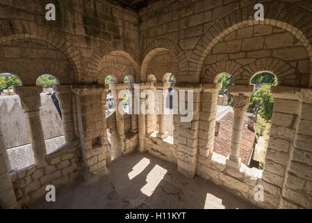 Interno del campanile, Saint Pierre abbey, Perigord Vert, Brantome, Dordogne, Francia, Unione Europea, Europa Foto Stock