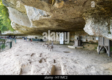 Sito preistorico di La Roque Saint-Christophe in Dordogne, Francia Foto Stock