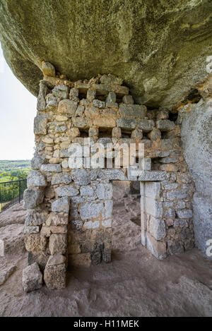 Sito preistorico di La Roque Saint-Christophe in Dordogne, Francia Foto Stock