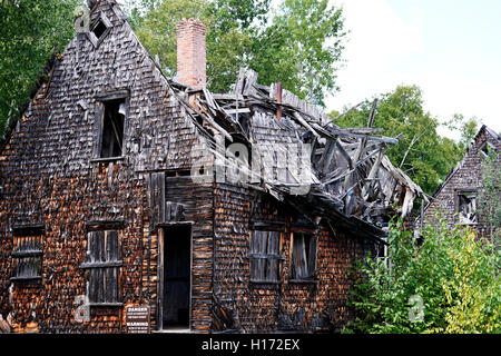 Villaggio fantasma di Val-Jalbert, Canada Foto Stock