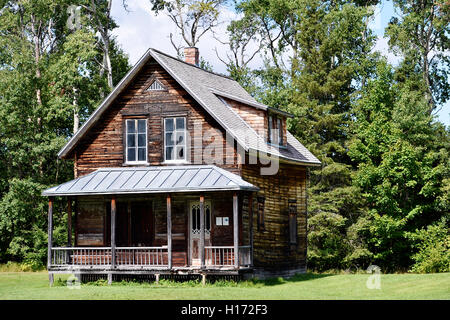 Villaggio fantasma di Val-Jalbert, Canada Foto Stock