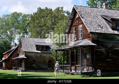 Villaggio fantasma di Val-Jalbert, Canada Foto Stock